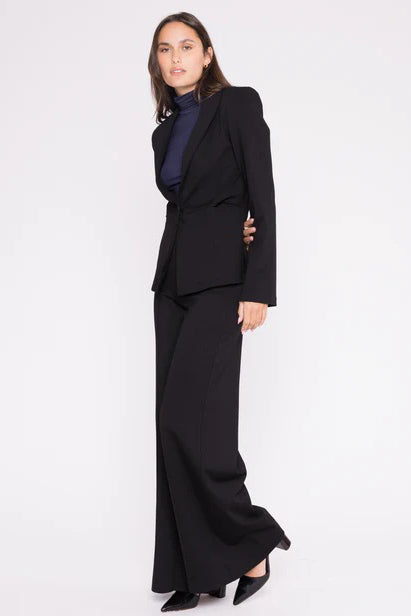ripley rader ponte knit fitted blazer black
