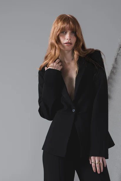 ripley rader ponte knit fitted blazer black