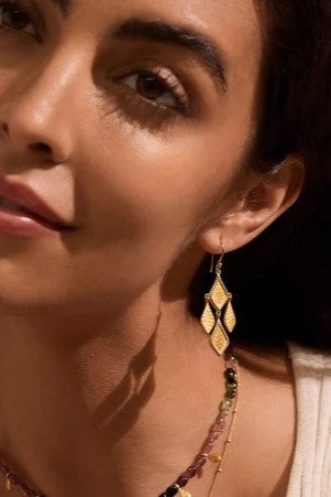 satya adorned with light chandelier earrings