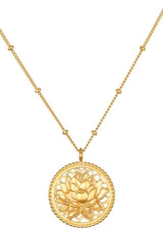 satya blessed beginnings lotus necklace