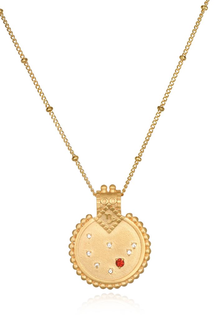 satya capricorn mandala zodiac constellation necklace