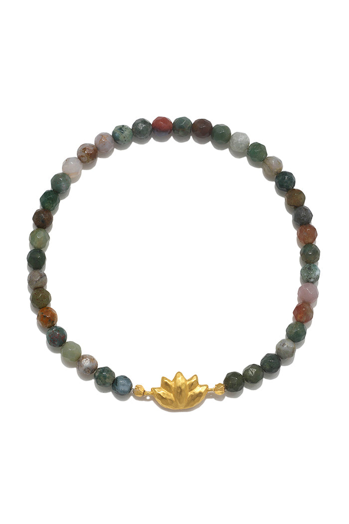 satya fancy jasper lotus bracelet