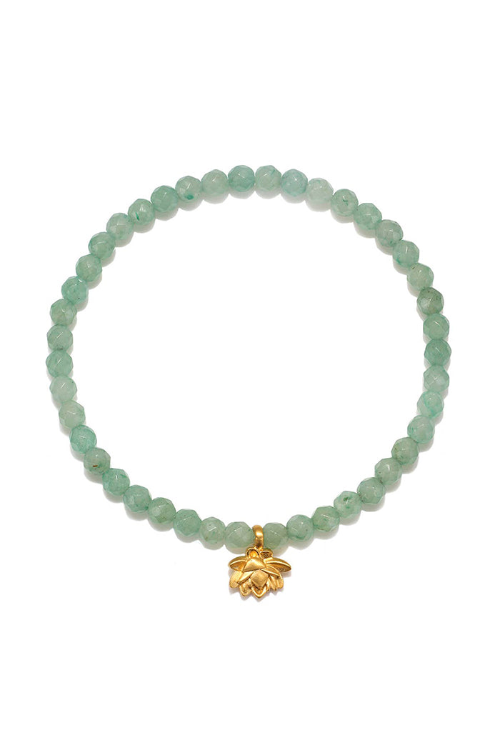 satya green aventurine lotus bracelet