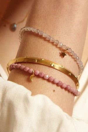 satya grey agate star bracelet