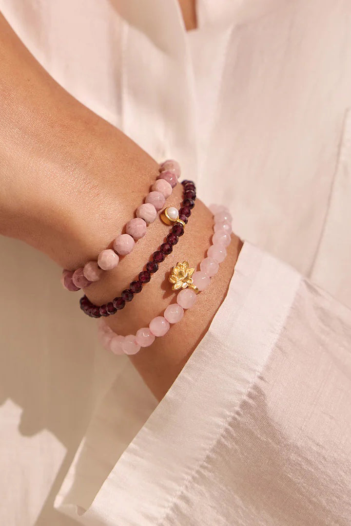 satya manifest love gemstone bracelet set