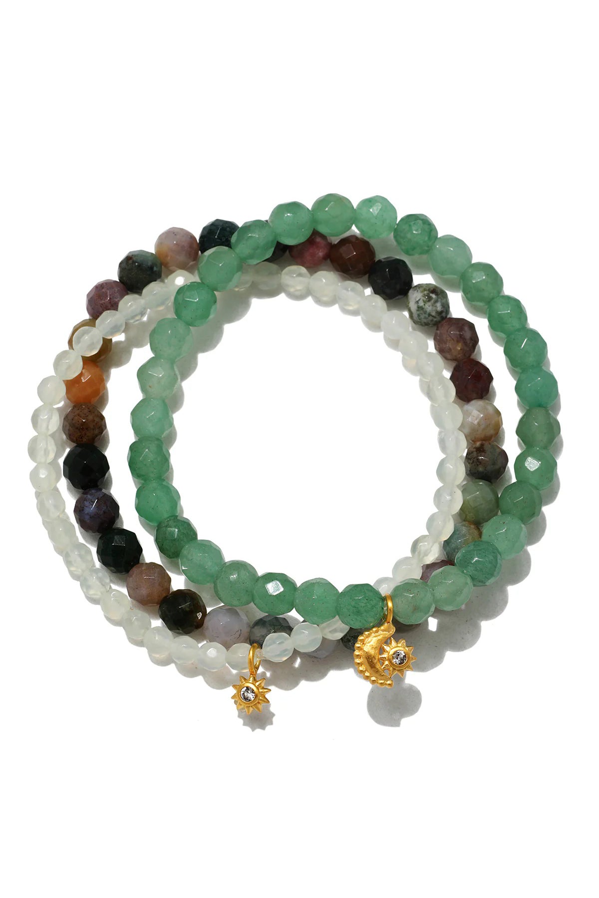 satya manifest peace gemstone bracelet set