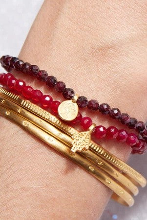 satya garnet mini tree of life bracelet