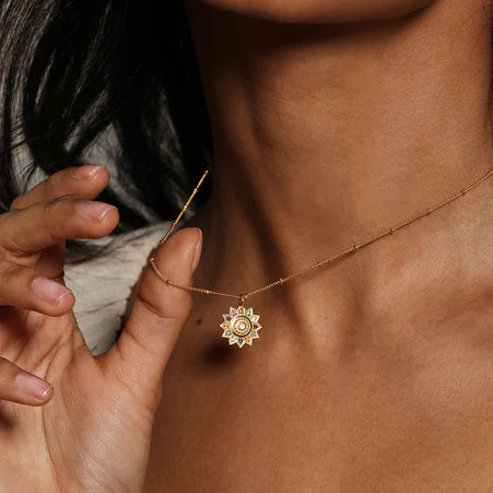 satya vibrant self lotus necklace