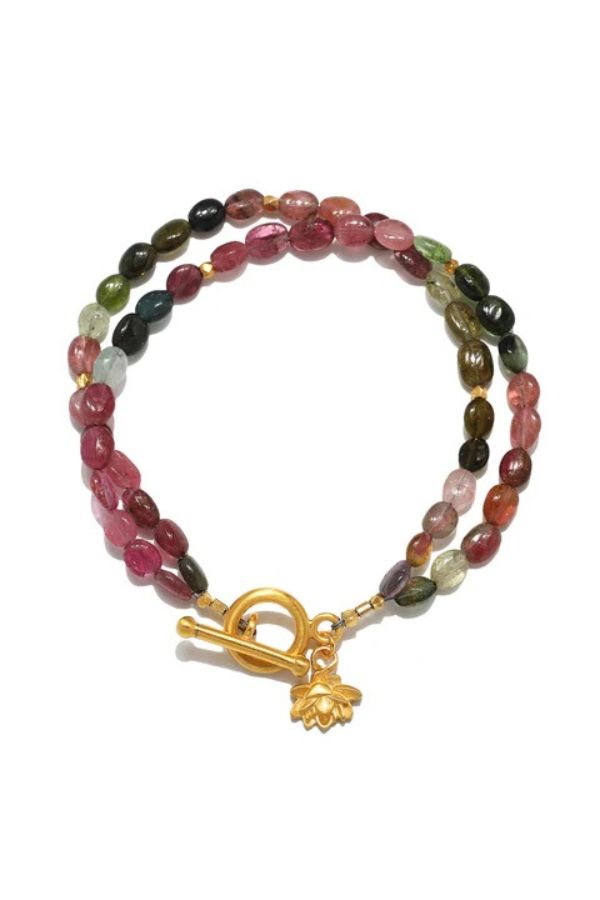 satya peaceful beginnings tourmaline toggle bracelet