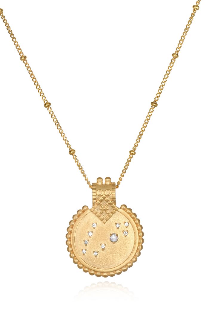 satya pisces mandala zodiac constellation necklace