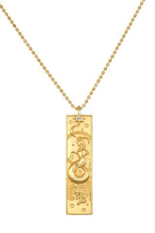 satya story of capricorn zodiac necklace