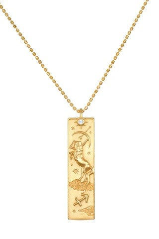 satya story of sagittarius zodiac necklace