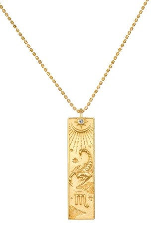 satya story of scorpio zodiac necklace