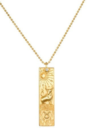 satya story of taurus zodiac necklace