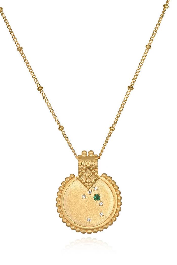 satya taurus mandala zodiac constellation necklace