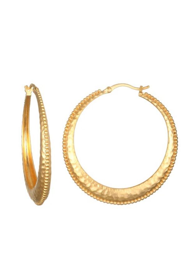 satya timeless beauty dot hoop earrings