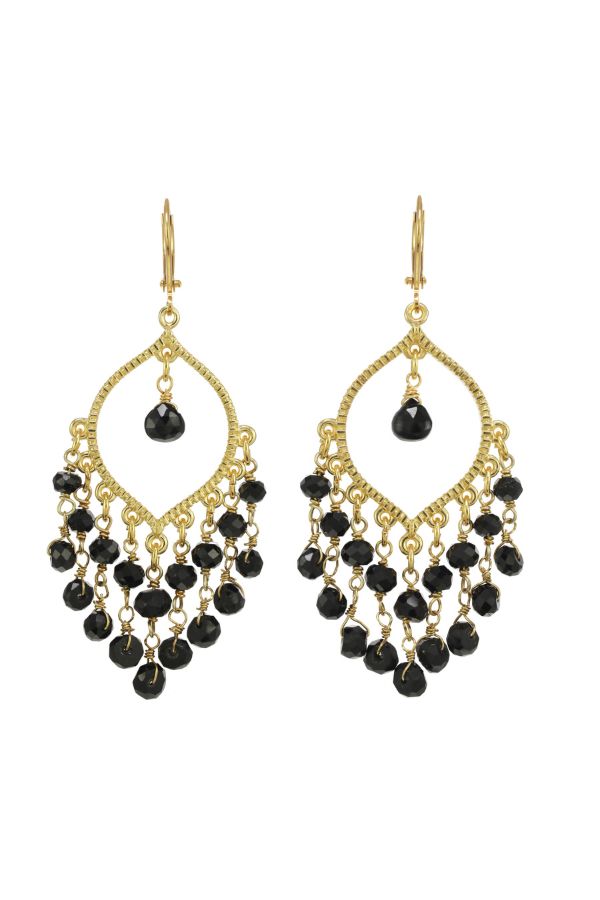 rachel reinhardt black spinel chandelier earring