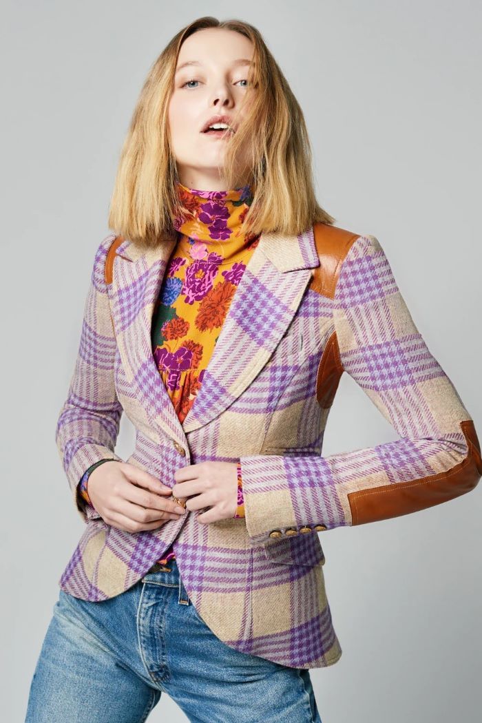 smythe rifle patch equestrian blazer