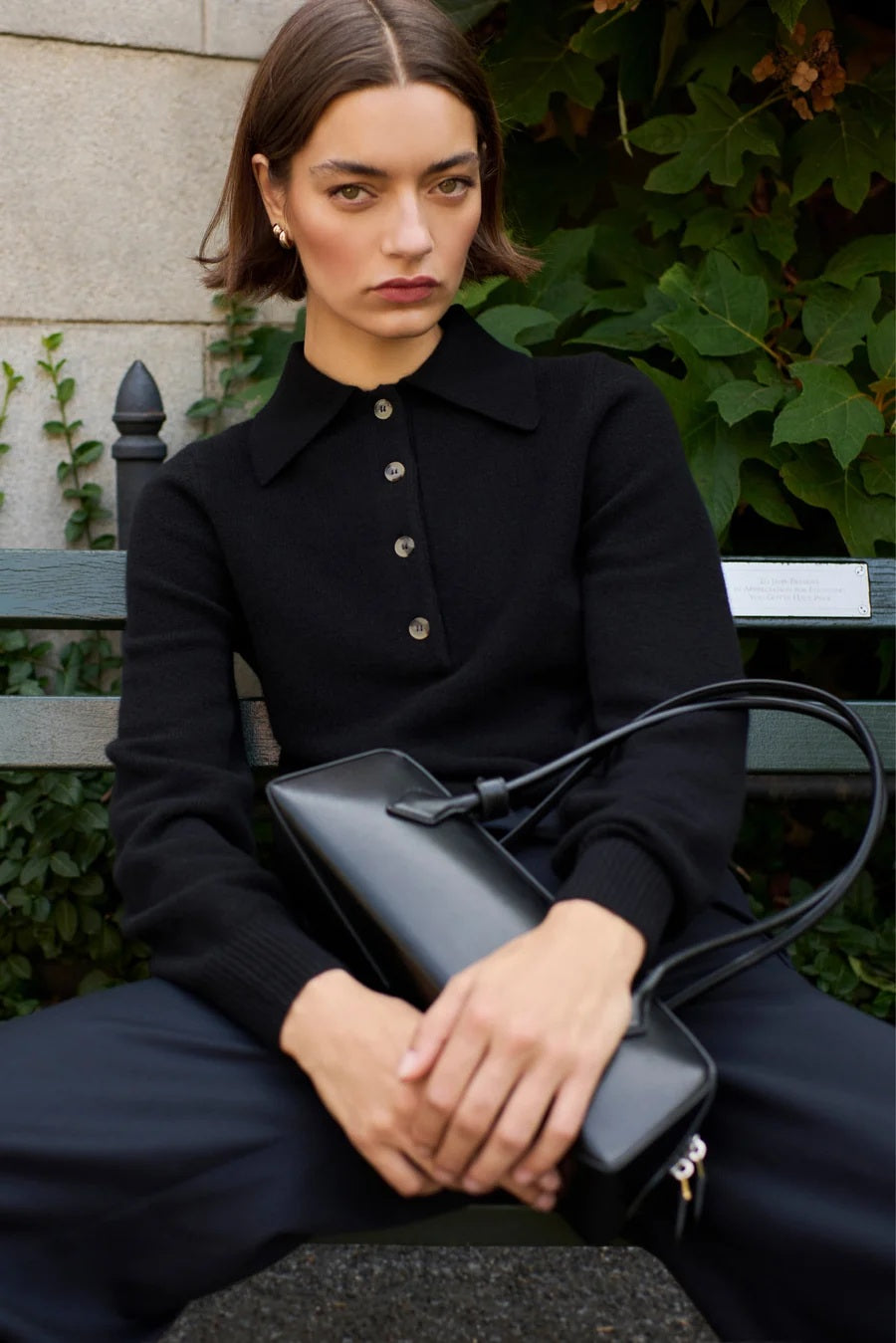 soldout.nyc the cashmere polo black