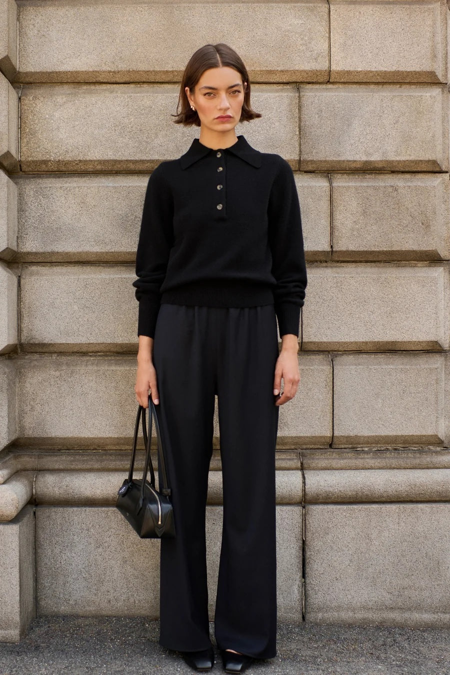 soldout.nyc the cashmere polo black