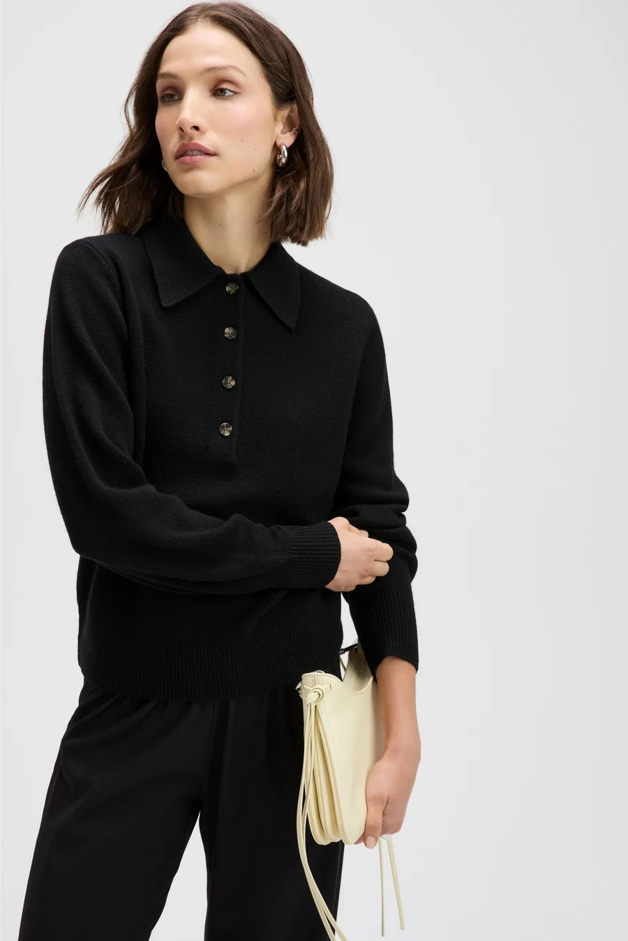 soldout.nyc the cashmere polo black