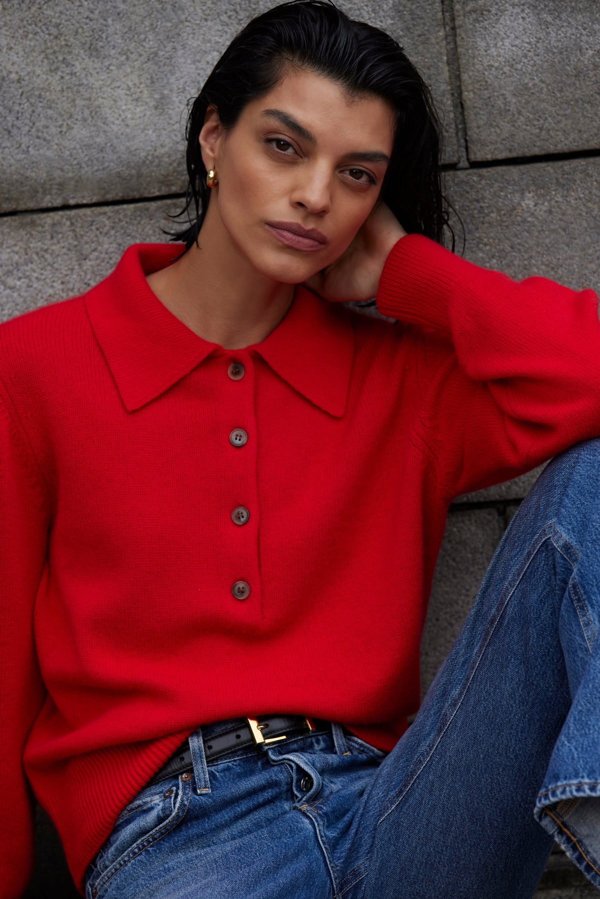 soldout.nyc the cashmere polo cherry