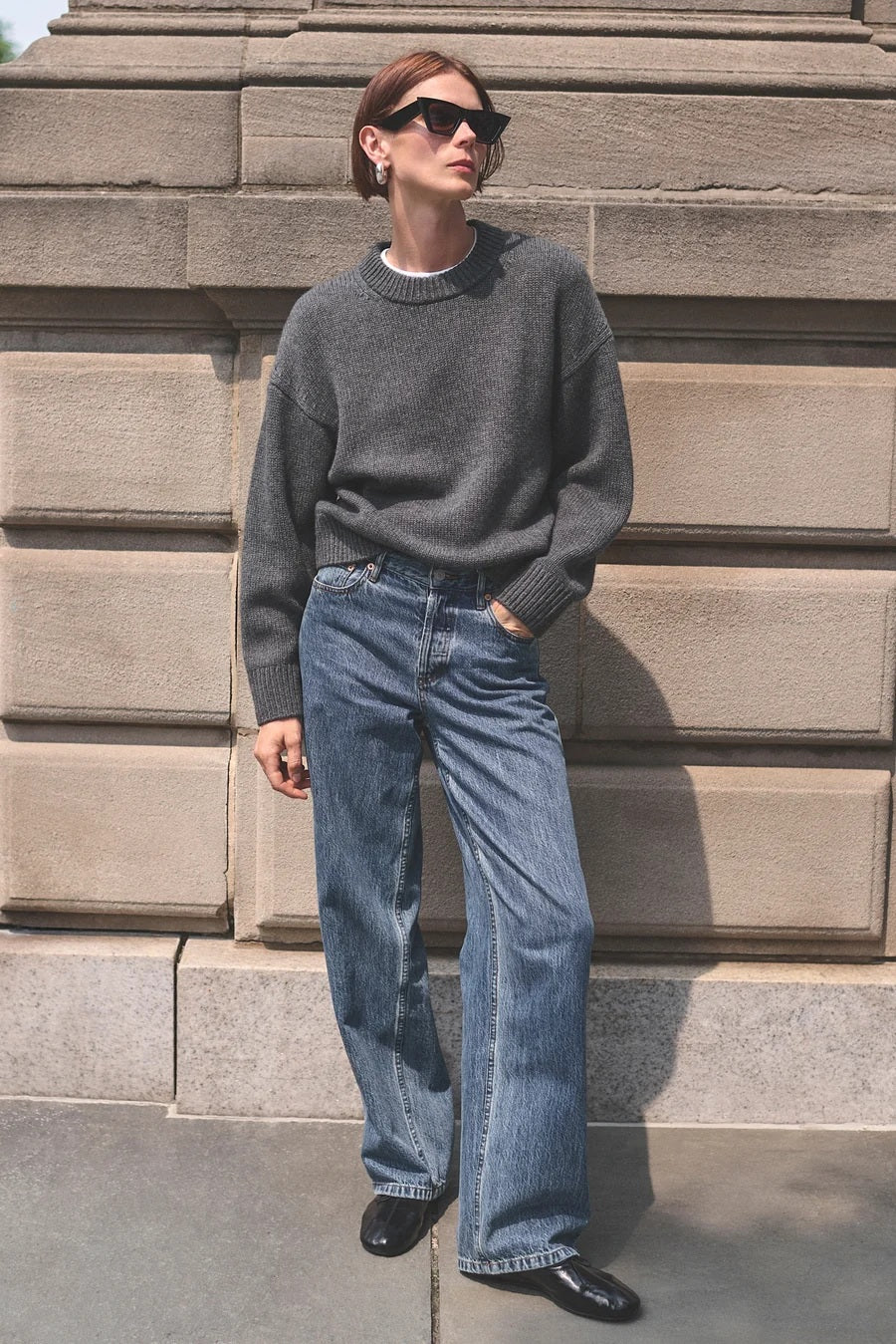 soldout.nyc the cashmere signature crew charcoal