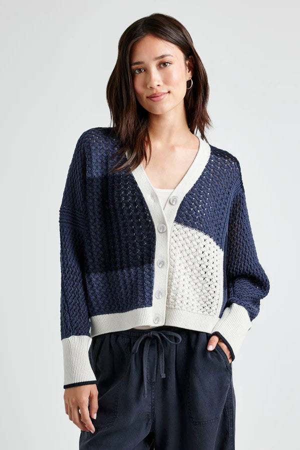 splendid audrey cardigan navy/pale oak 