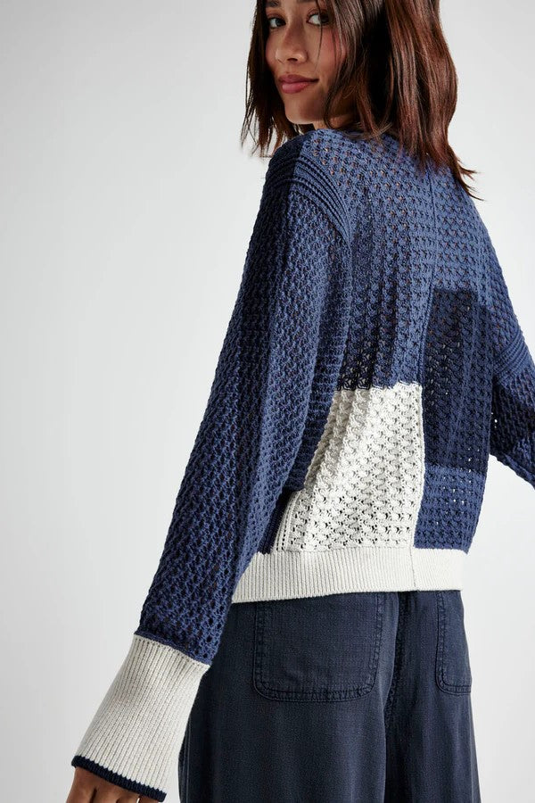 splendid audrey cardigan navy/pale oak 