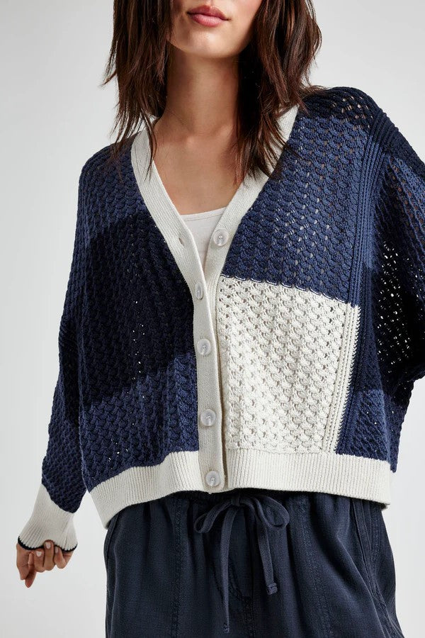 splendid audrey cardigan navy/pale oak 