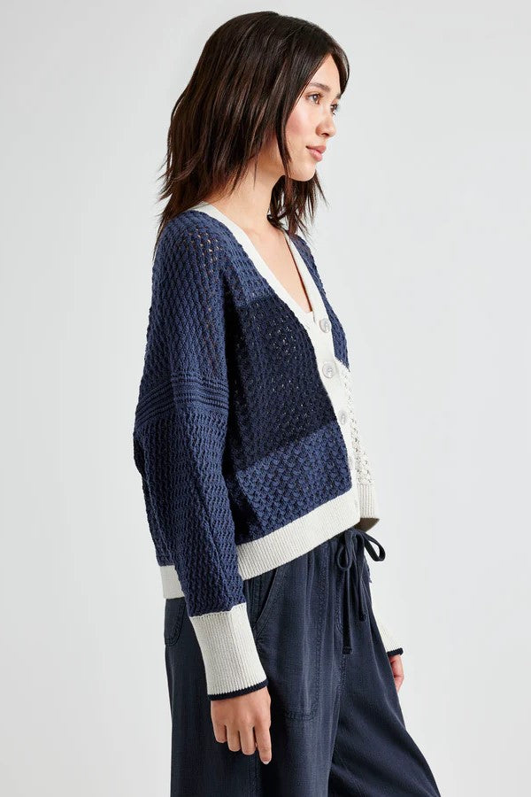 splendid audrey cardigan navy/pale oak 