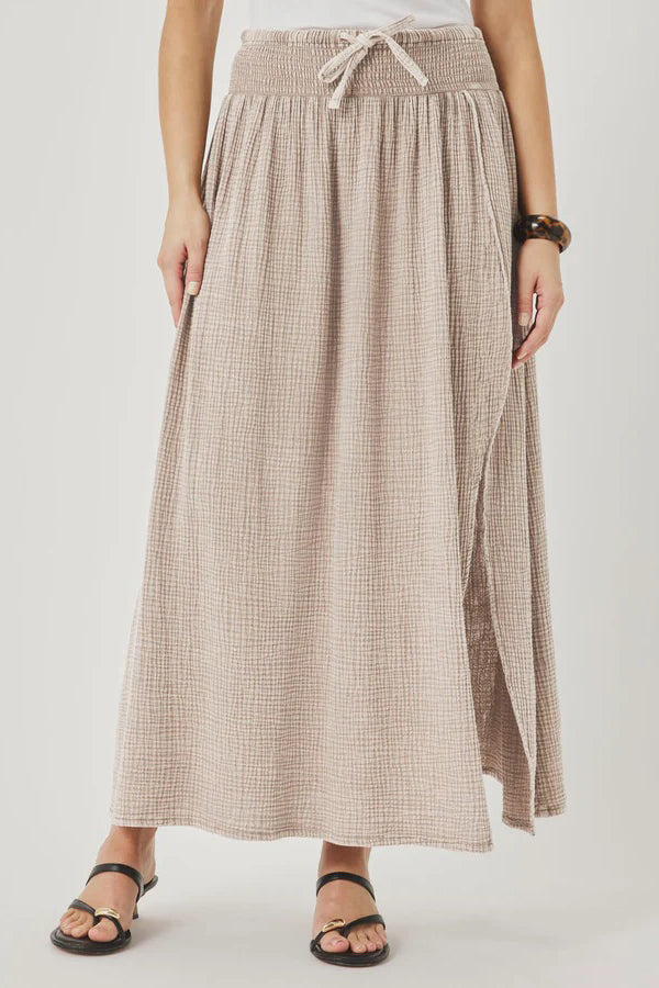 splendid ava gauze maxi skirt light wicker