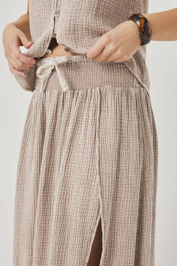 splendid ava gauze maxi skirt light wicker