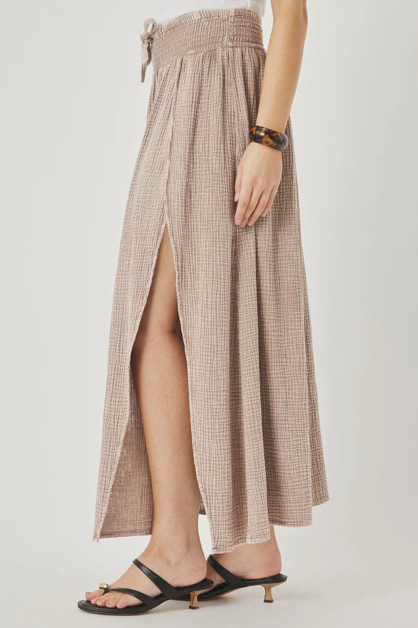 splendid ava gauze maxi skirt light wicker