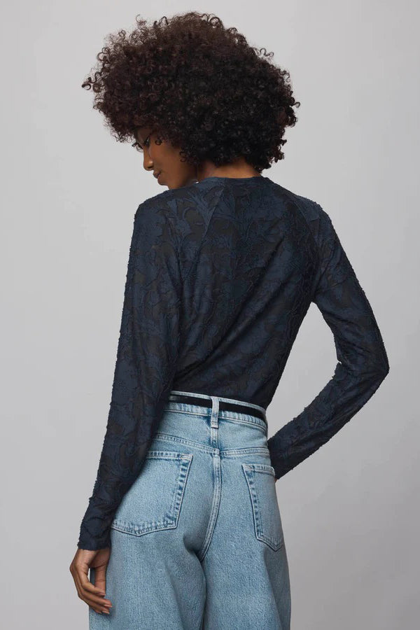 splendid cecelia floral tee ice navy