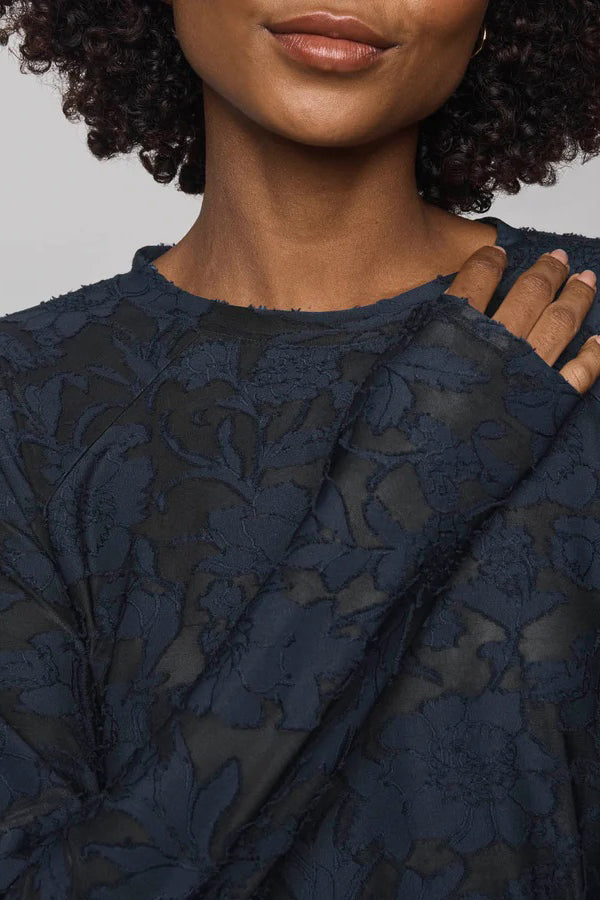 splendid cecelia floral tee ice navy