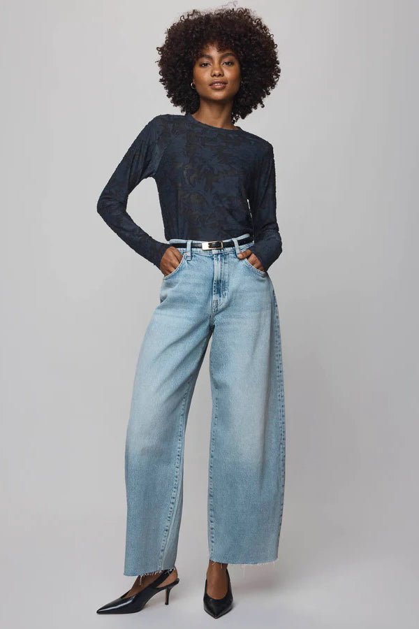 splendid cecelia floral tee ice navy
