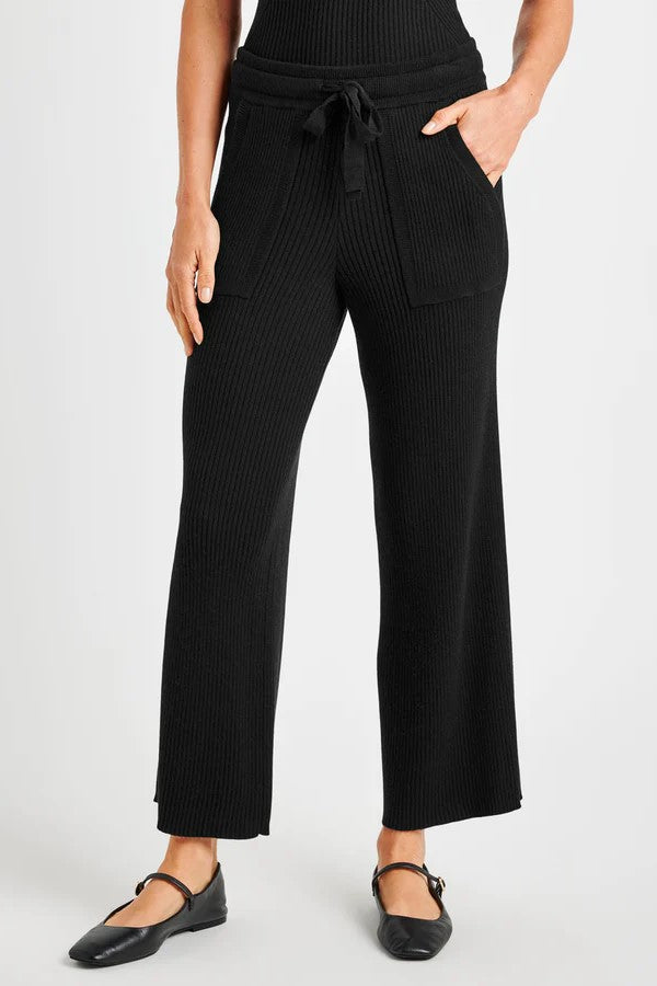 splendid georgie rib pant black 