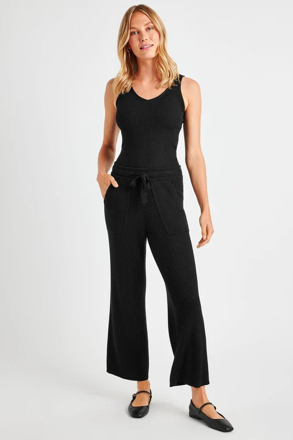 splendid georgie rib pant black 