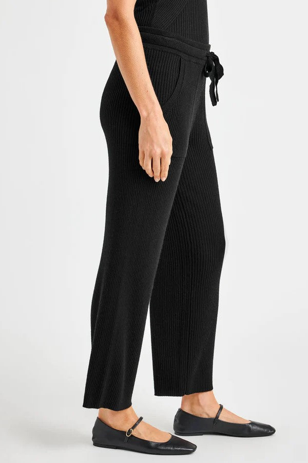 splendid georgie rib pant black 