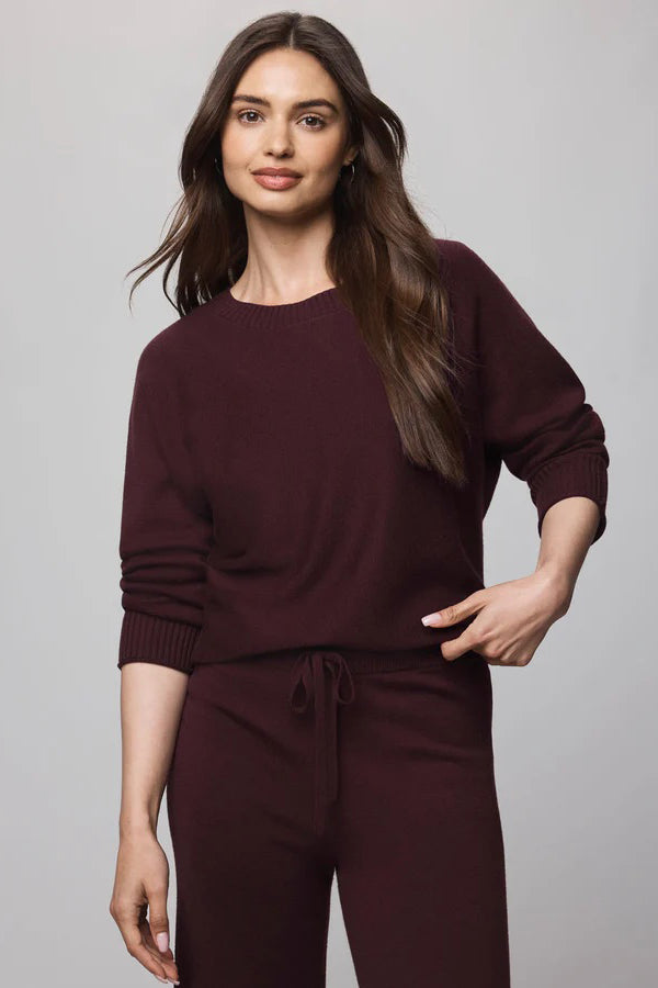 splendid georgie pullover sweater dark plum