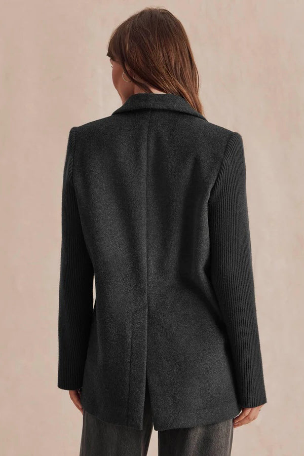 splendid hudson belted blazer black