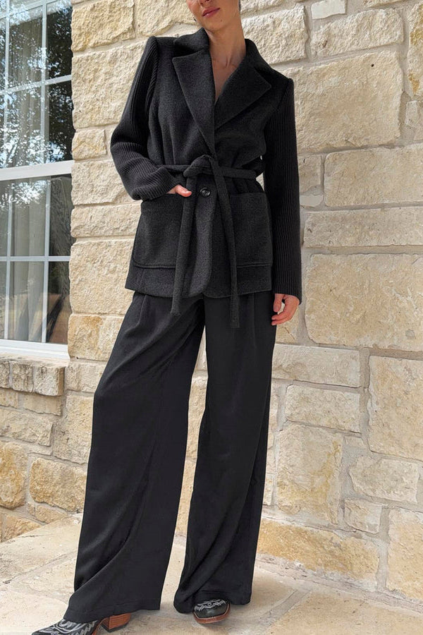 splendid hudson belted blazer black