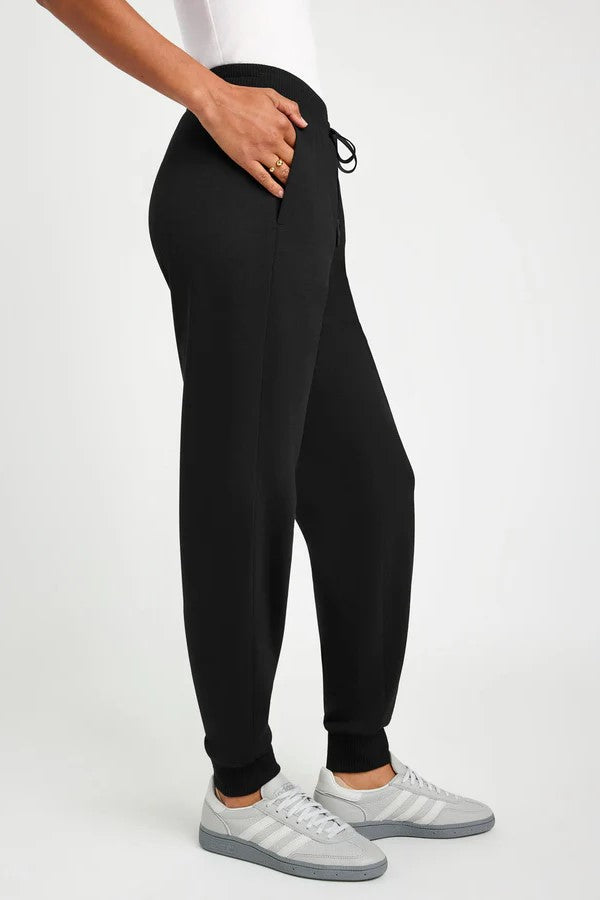 splendid soft fleece plush jogger black 