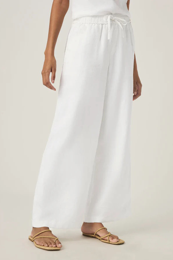 splendid stella linen pant white