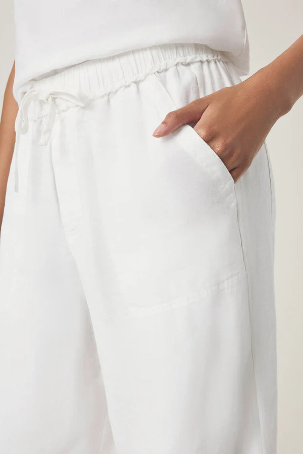 splendid stella linen pant white