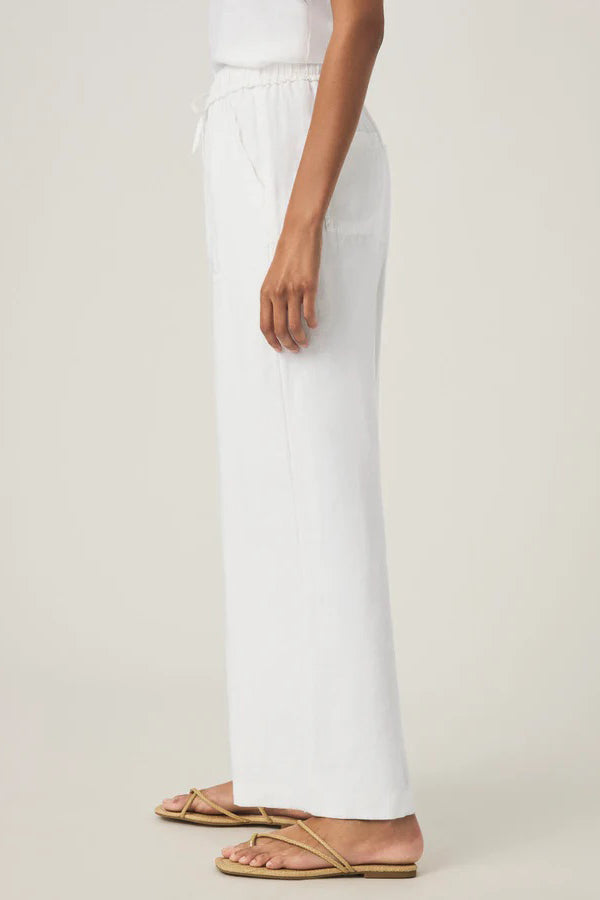 splendid stella linen pant white