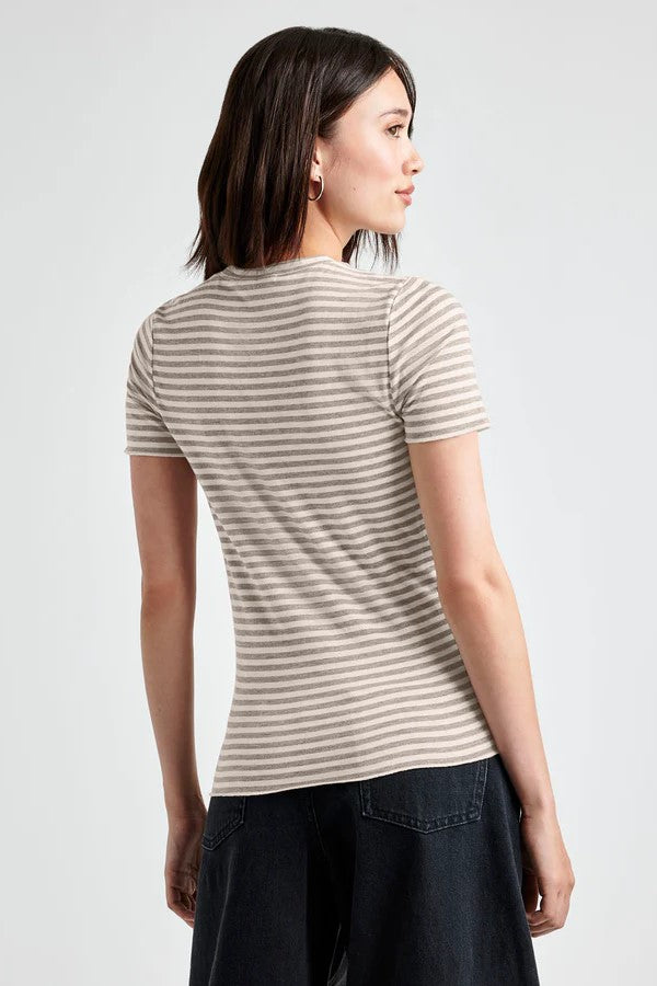 splendid bamboo striped tee oak stripe 