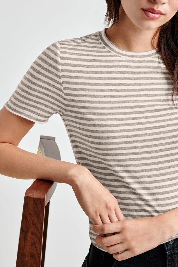 splendid bamboo striped tee oak stripe 