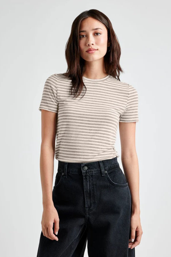 splendid bamboo striped tee oak stripe 